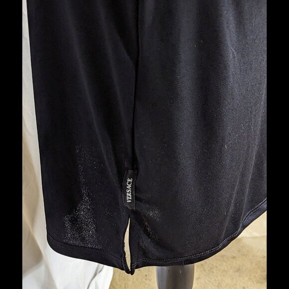 Elegant VERSUS by GIANNI VERSACE Sz S Black One Shoulder Cocktail Mini Dress - Picture 9 of 9